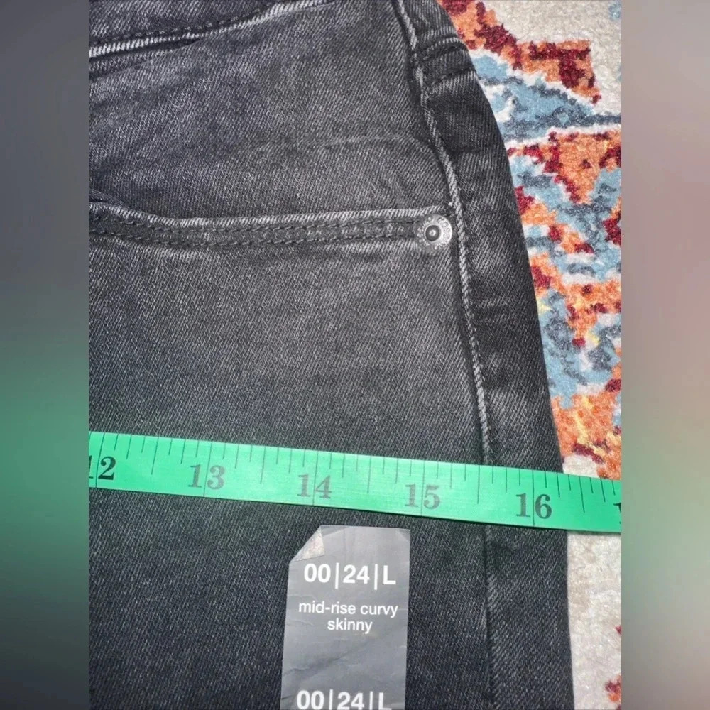 NWOT Mossimo Curvy Skinny Power Stretch Women Black Denim Jeans Size 00 … - Picture 10 of 10